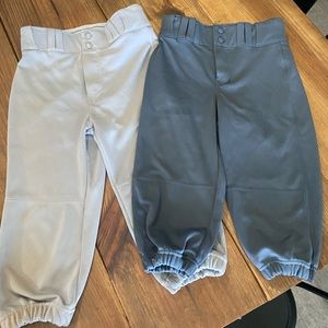 Champro YM baseball knickers. 1 charcoal, 1 gray